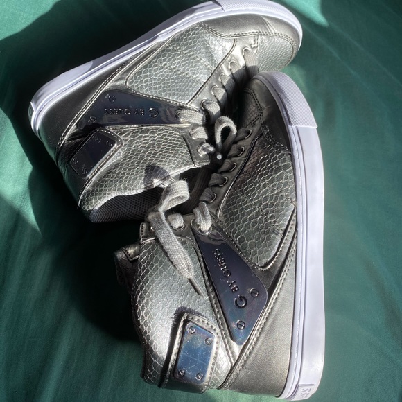 G By Guess High Top Sneakers Grey Silver - Picture 5 of 7